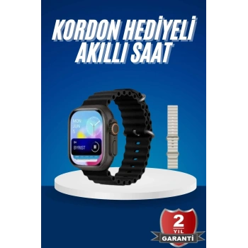 VipMarketim Ultra Akıllı Saat 49 Mm Çift Kordonlu Arama Cevaplama Bluetooth Bağlantılı