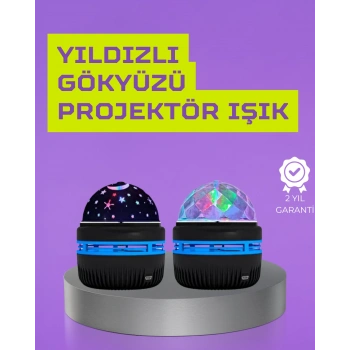VipMarketim USB’li Yıldız Projektör Lamba – Döner Galaxy Işık Şovu Çocuk ve Yetişkin Uyku Lambası