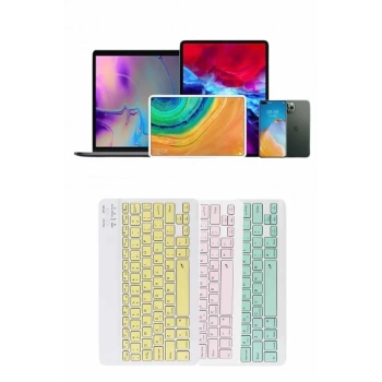 VipMarketim Uyumlu Kablosuz Bluetooth Şarj Edilebilir Mini Q Klavye