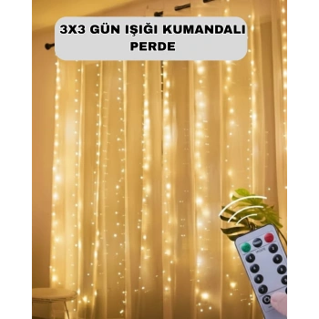 VipMarketim Uzaktan Kumandalı Perde Tipi Günışığı Peri Led Işık Dekorasyon