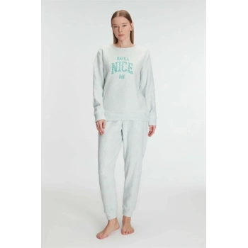 VipMarketim  Uzun Kol Polar Pijama Takımı