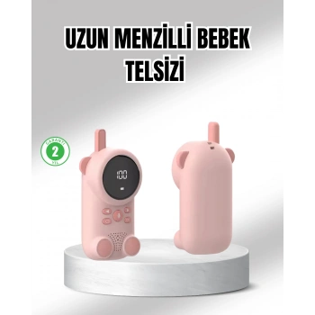VipMarketim Uzun Menzilli Bebek Telsizi 1-3 Km Çekim 22 Kanal LCD Ekran VOX Şarjlı