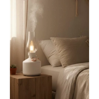 VipMarketim Vintage Dekoratif Gaz Lambası Görünümlü Aromaterapi Difüzör 1200 mAh USB Şarjlı