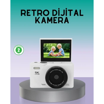 VipMarketim WiFi Bağlantılı 5K Ultra HD Dijital Kamera 75MP Otofokus