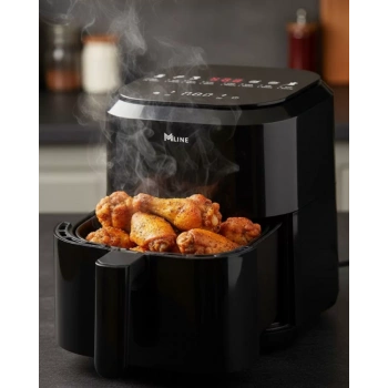 VipMarketim Yağsız Pişirme Teknolojili 4L Cam Hazneli Dokunmatik Airfryer 1360W