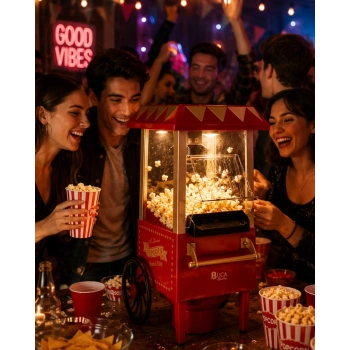 VipMarketim Yağsız Popcorn Makinesi Hızlı Sıcak Hava Mısır Patlatıcı Ev Tipi Kullanım