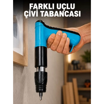 VipMarketim Yaylı Manuel Çivi Tabancası Ahşap Kaplama Döşeme Sabitleme Aleti