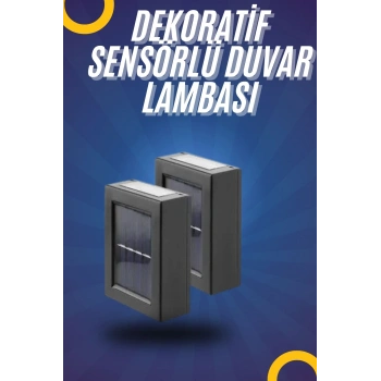 VipMarketim Yeni Model Solar Çift Taraflı Duvar Lambası Dekoratif Duvar Lambası
