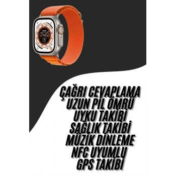 VipMarketim Yeni Nesil Akıllı Saat Çok Yönlü Titreşimli 49 MM Android ve İOS Uyumlu