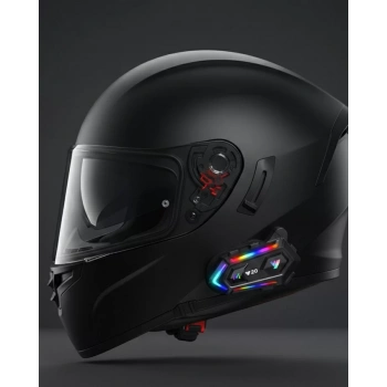 VipMarketim Yeni Nesil Bluetooth 5.3 Motosiklet Intercom RGB Işıklı 1000m Mesafeli