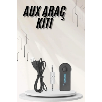 VipMarketim Yeni Nesil Bluetooth Aux Araç Kiti Siyah TV Tablet Telefon Araç Araba