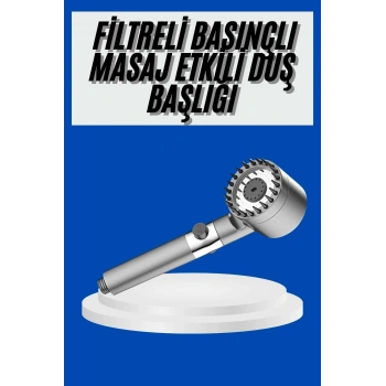 VipMarketim Yeni Nesil Duş Başlığı Paslanmaz Çelik Masaj Etkili Ergonomik Tasarım Su Basınçlı