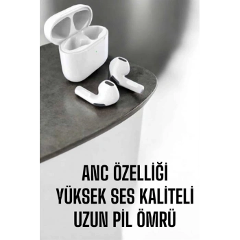 VipMarketim Yeni Nesil Pro Bluetooth Kulaklık Uzun Pil Ömrü Beyaz