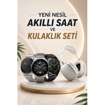 VipMarketim Yeni Nesil Sesli Görüşme Akıllı Saat ve Powerbank Çoklu Şarj Girişli Bluetooth Kulaklık Nabız Ölçer