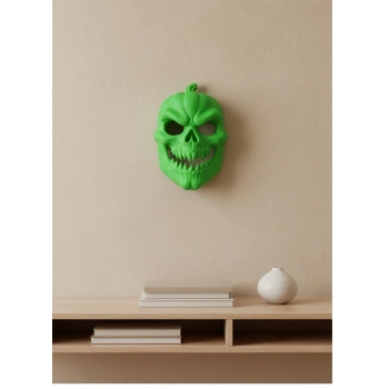 VipMarketim Yeşil Dekoratif Korku Maskesi Duvar Süsü