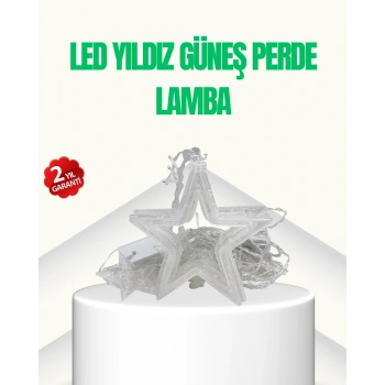 VipMarketim Yıldız Figürlü Perde Peri Led 3x3 Metre Dekoratif Işık