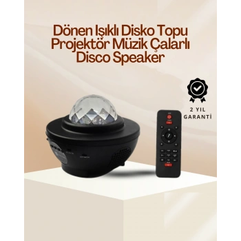 VipMarketim Yıldız & Okyanus Dalga Projektörü – Bluetooth / USB Hoparlörlü