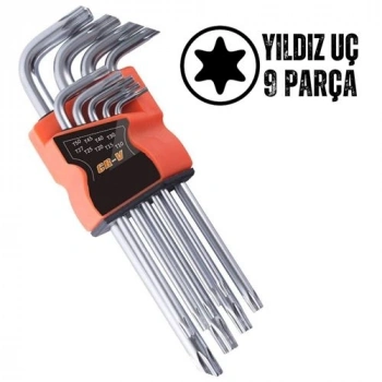 VipMarketim Yıldız Torx Combination 9 Parça Alyan Seti