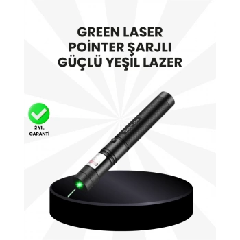 VipMarketim Yüksek Güçlü Yeşil Lazer Pointer 5000mW Şarjlı