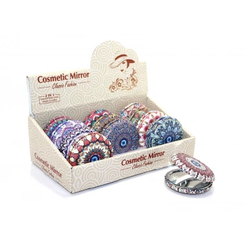 VipMarketim Yuvarlak Taşlı El Aynası