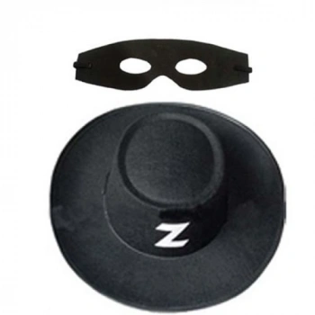 VipMarketim Zorro Şapka Maske Set Yetişkin