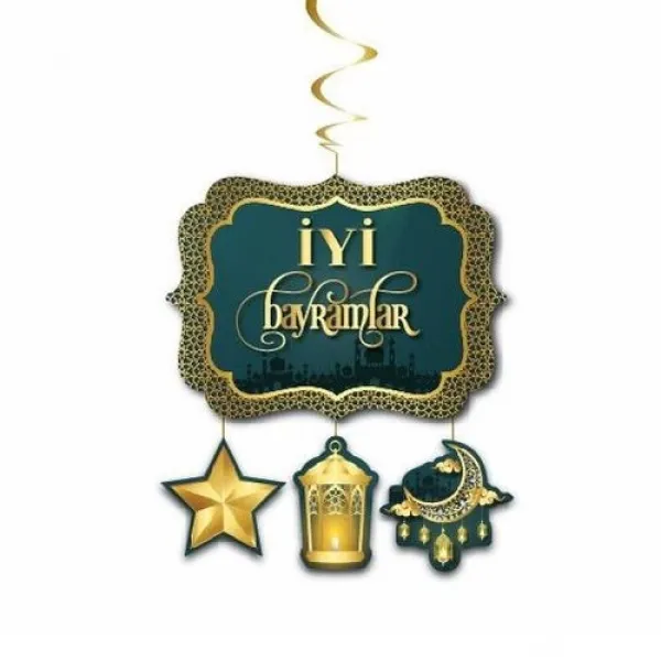 !TOPTAN! İyi Bayramlar Büyük Tavan Süs