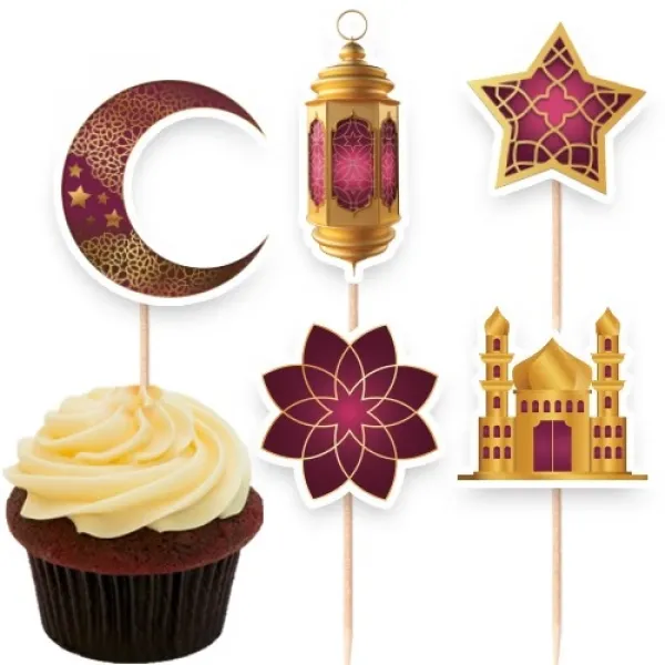 !TOPTAN! Ramazan Şekilli Kürdan Bordo 10 Adet