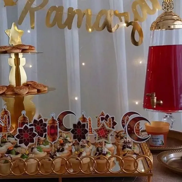 !TOPTAN! Ramazan Şekilli Kürdan Bordo 10 Adet