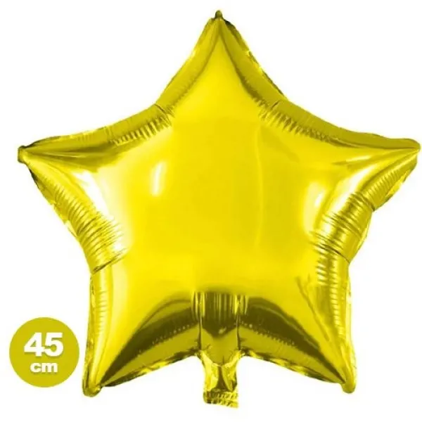 !TOPTAN! Yıldız Folyo Balon Gold (45 cm)