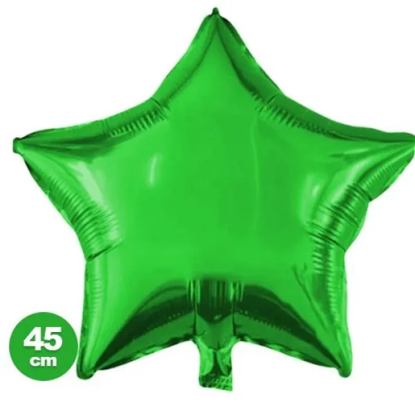 !TOPTAN! Yıldız Folyo Balon Yeşil (45 cm)