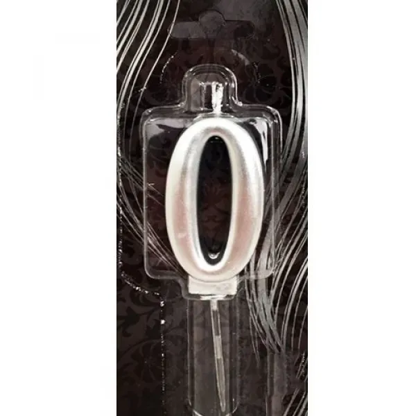 0 Rakam Mum Gümüş