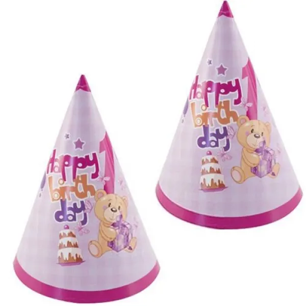 1 Yaş Ayıcıklı Şapka (6 Adet)