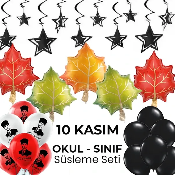 10 Kasım Okul - Sınıf Süsleme Seti