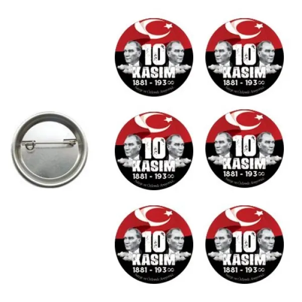 10 Kasım Rozeti 6 Adet