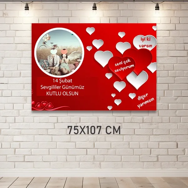 14 Şubat Sevgililer Günü Afişi (75x107 cm)