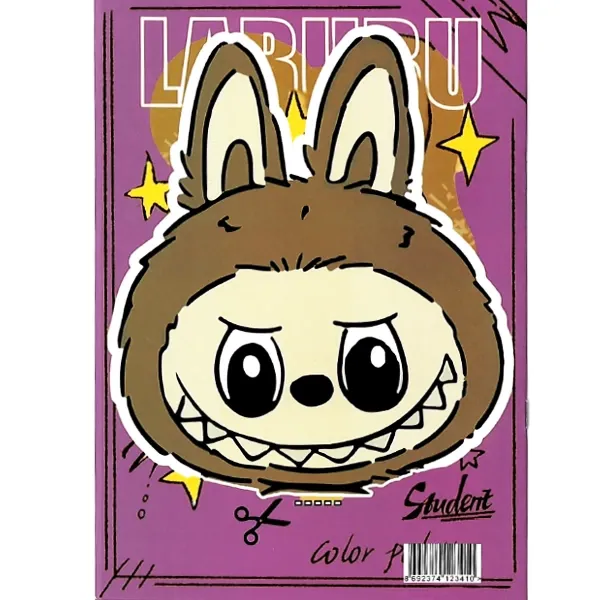 16 Sayfa Labubu Boyama Kitabı Stickerlı 1 Adet
