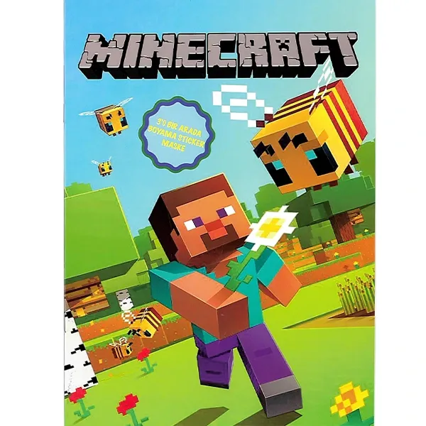 16 Sayfa Minecraft Boyama Kitabı Stickerlı 1 Adet
