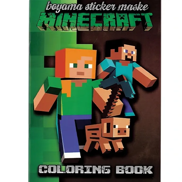 16 Sayfa Minecraft Boyama Kitabı Stickerlı 1 Adet