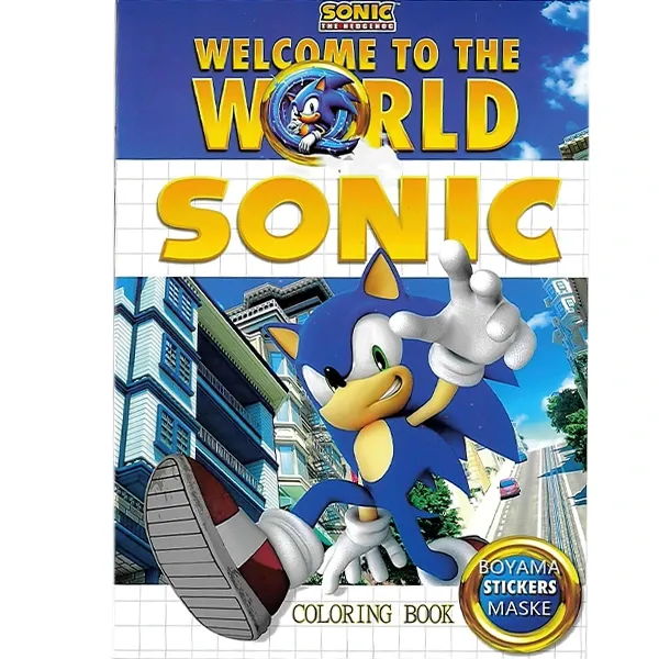 16 Sayfa Sonic Boyama Kitabı Stickerlı 1 Adet