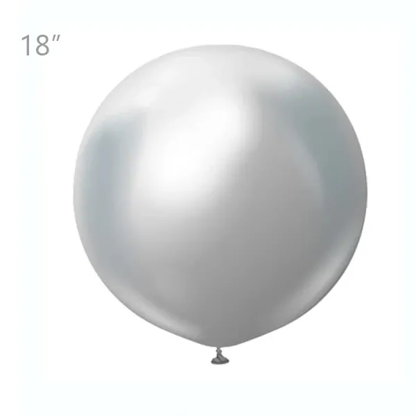 Gümüş Krom Jumbo Balon (18 inch / 45 cm)