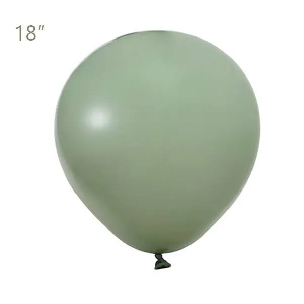 Küf Yeşili (Okaliptus) Pastel Jumbo Balon (18 inch / 45 cm)