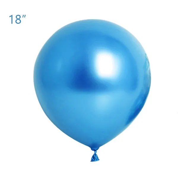 Mavi Krom Jumbo Balon (18 inch / 45 cm)