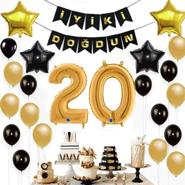 20 Yaş Doğum Günü Süsleri Seti