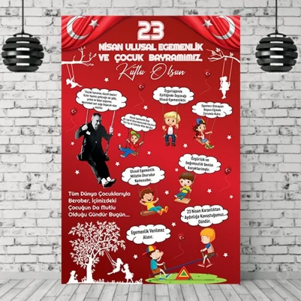 23 Nisan Afişi 100*150 cm