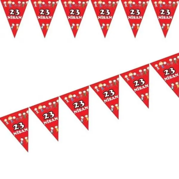 23 Nisan Flama Bayrak Set (2 m.)