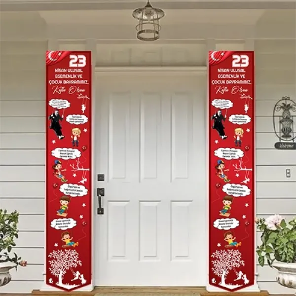 23 Nisan Kapı Afişi 30*160 cm