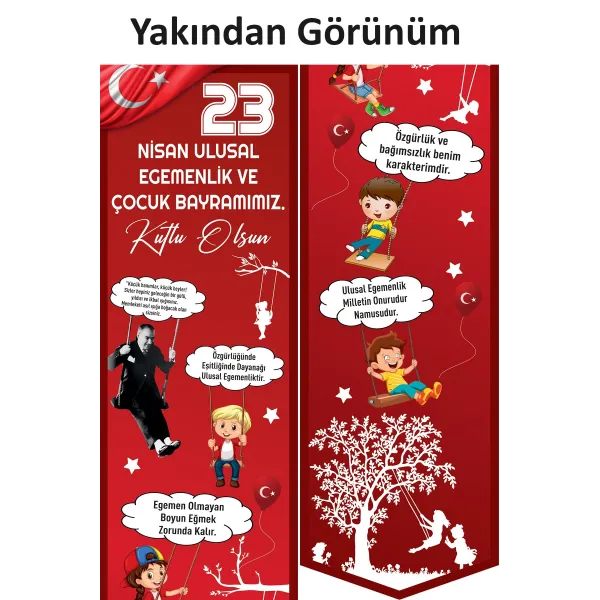 23 Nisan Kapı Afişi 30*160 cm