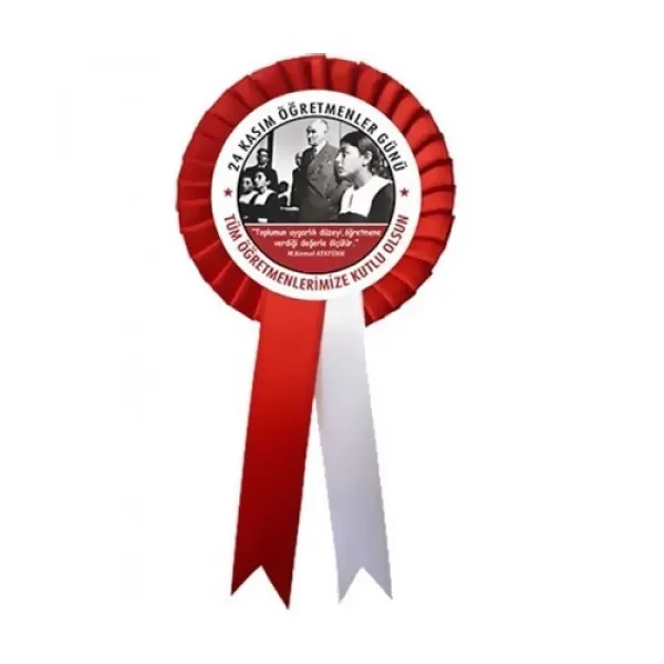 24 Kasım Yaka Rozeti Kurdeleli 5 Adet