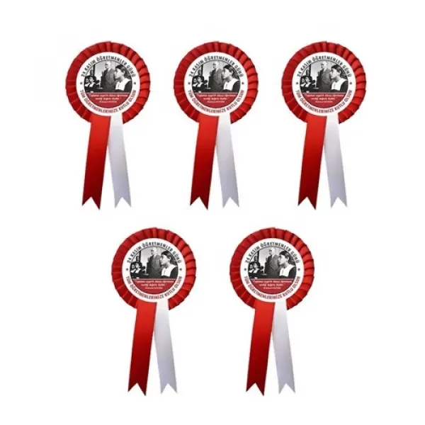 24 Kasım Yaka Rozeti Kurdeleli 5 Adet