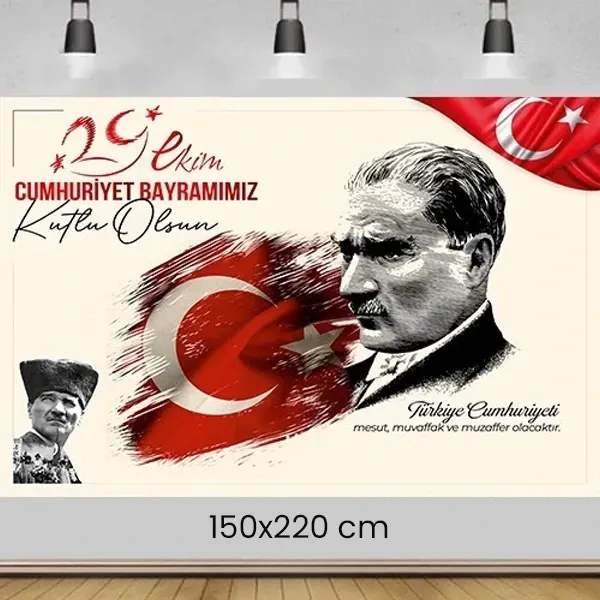 29 Ekim Cumhuriyet Bayramı Afişi (150x220 cm)